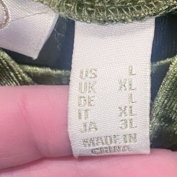 LOGO by Lori Goldstein Boho Art to Wear Velvet Top Vintage Inspired Women’s L - Picture 7 of 12